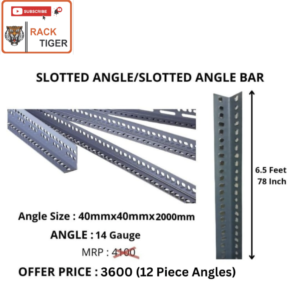 Rack Tiger Slotted Angle/Bar Height 78" (6.5 Feet) 12 Pieces Set D.A Grey Painted