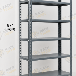 Rack Tiger Multipurpose Slotted Angle Rack 24''X47''x87'' (D.A Grey Painted) With 6 Shelves